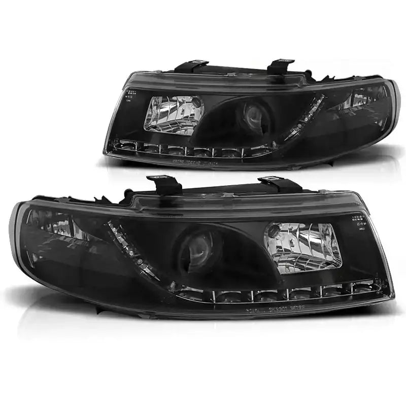 Frontlykter Seat Leon / Toledo 04.99-08.04 Black Led - 2