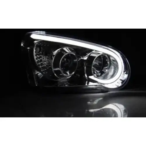 Frontlykter Subaru Impreza Ii Gd 03-05 Tube Light Chrome - 3