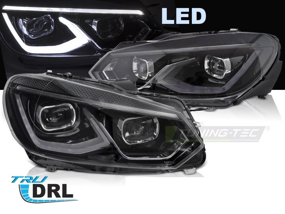 Full LED frontlykter VW Golf 6 08-13 svart finish parvis