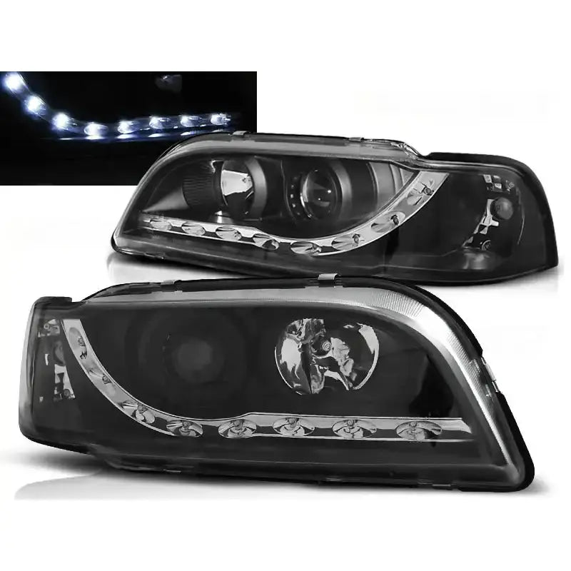 Frontlykter Volvo S40/v40 02.96-04.00 Black Led P21w - 1