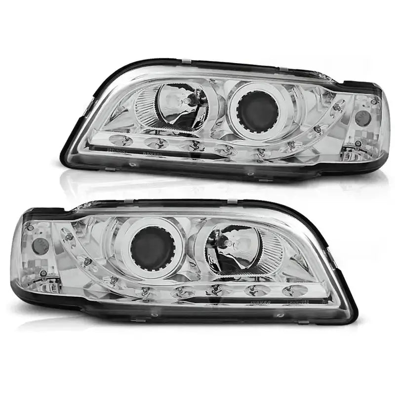 Frontlykter Volvo S40/v40 02.96-04.00 Chrome Led - 2