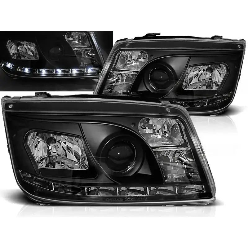 Frontlykter Vw Bora 09.98-05.05 Daylight Black Led - 1