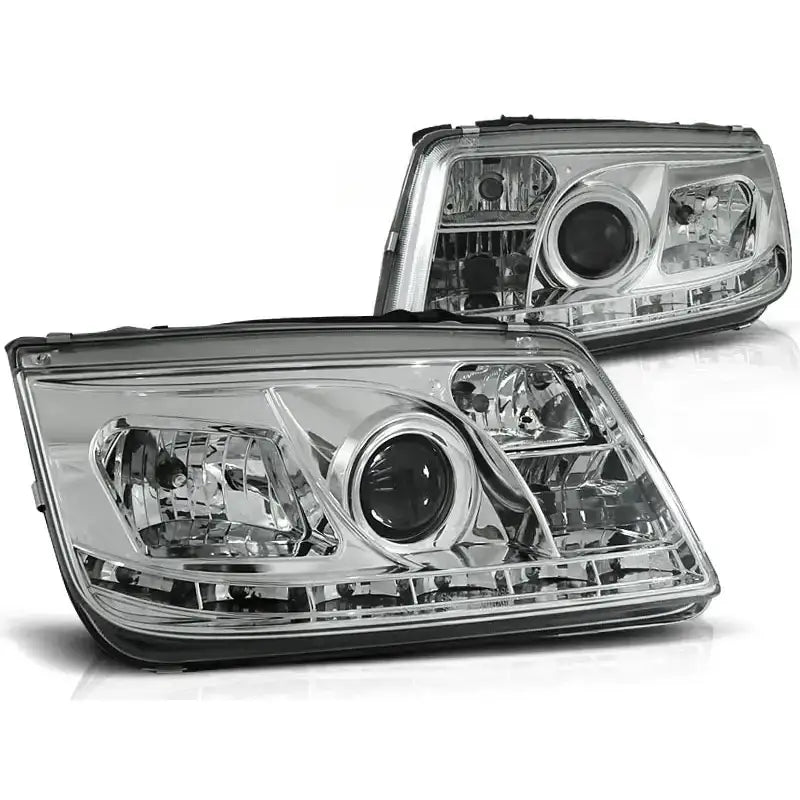 Frontlykter Vw Bora 09.98-05.05 Daylight Chrome Led - 2