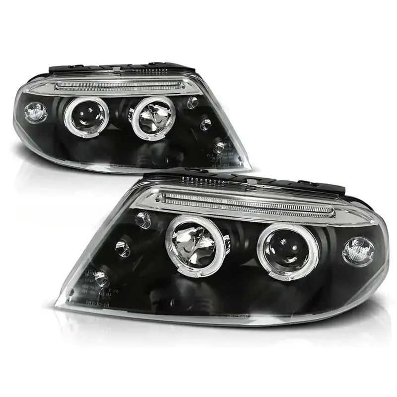 Frontlykter Vw Passat 3bg 09.00-03.05 Angel Eyes Black - 2