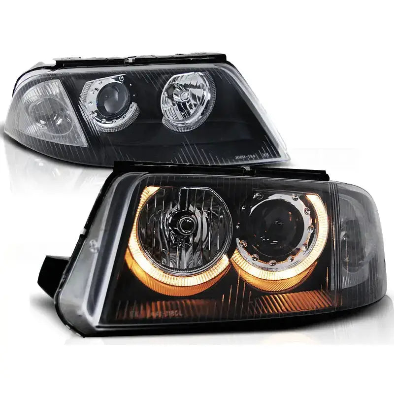 Frontlykter Vw Passat 3bg B5 Fl 09.00-03.05 Angel Eyes Black - 1