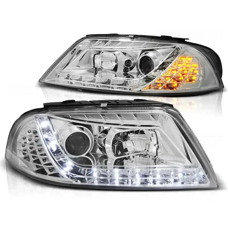 Frontlykter Vw Passat 3bg B5 Fl 09.00-03.05 Daylight Chrome Led - 2