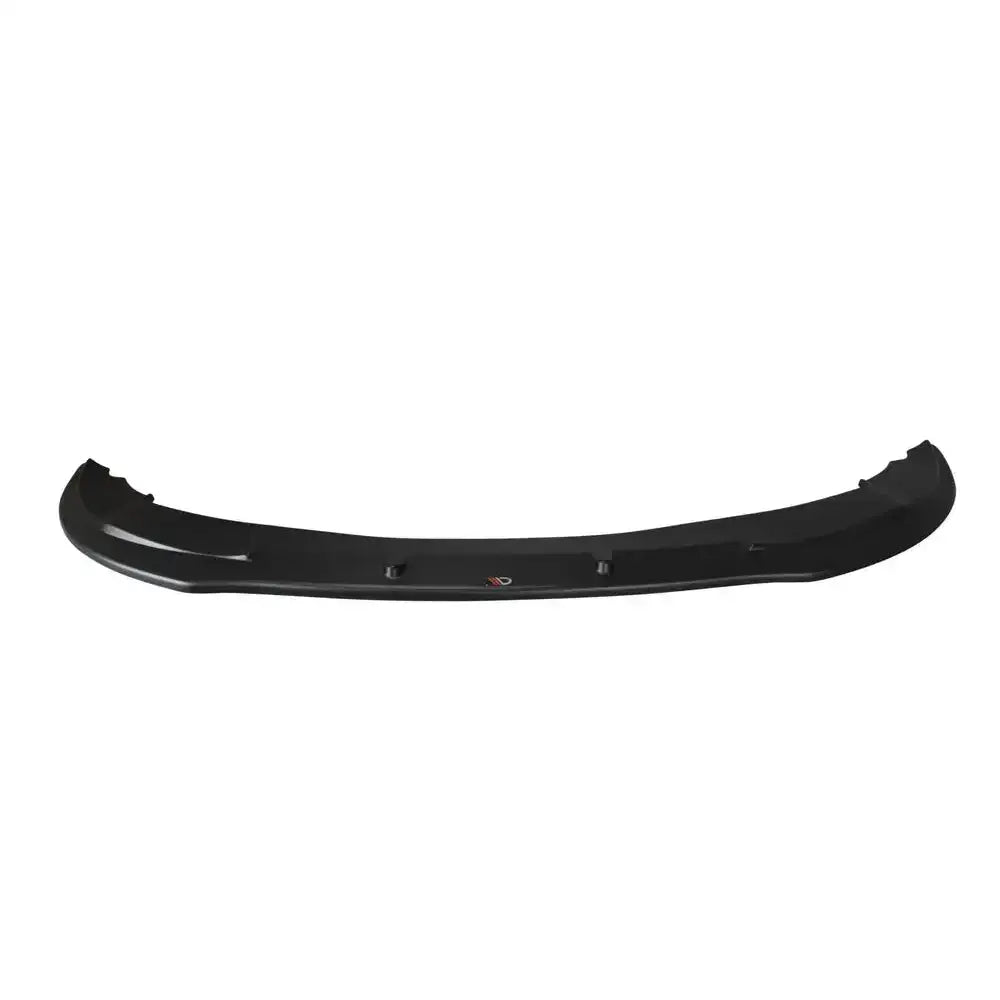 Frontspoiler til Audi A6 C6 S-Line Fl Sedan, sort plast med kurvet design sett ovenfra mot hvit bakgrunn.
