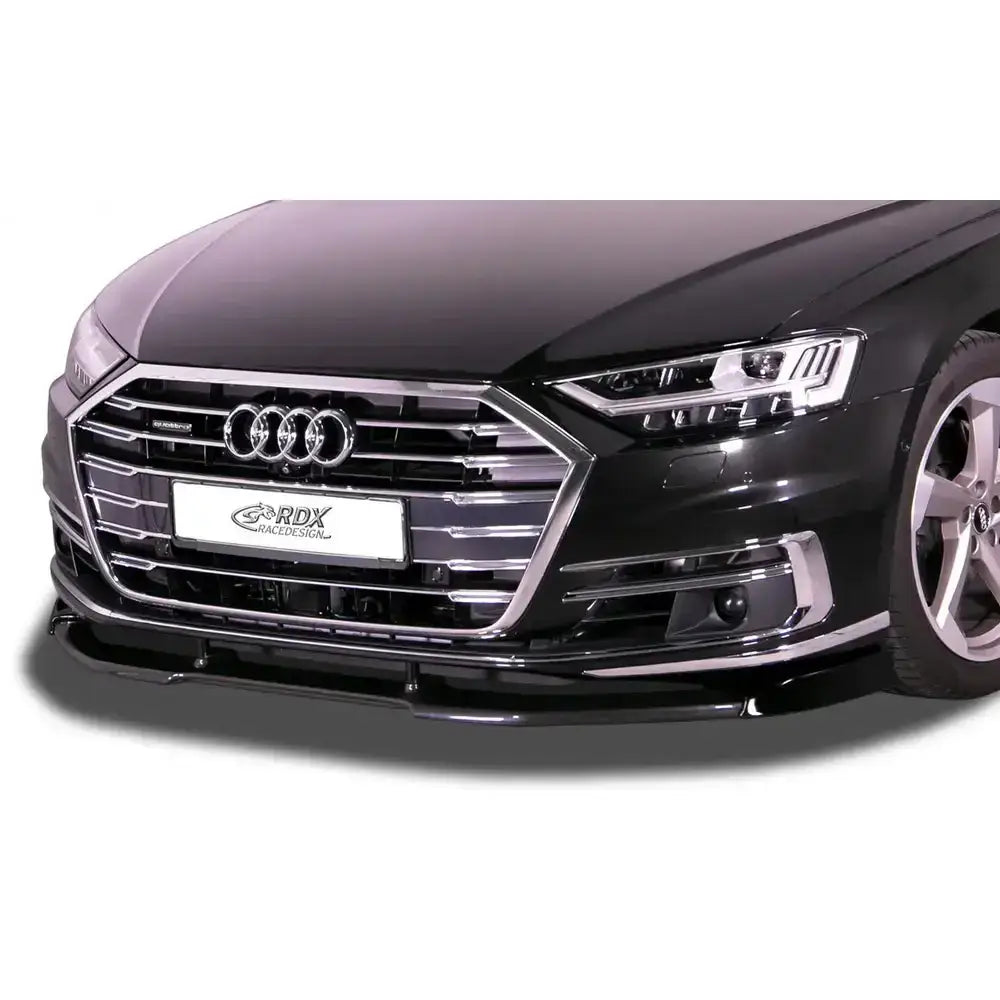 Frontleppe Audi A8 D5 F8 Vario X montert under støtfanger, sett skrått forfra med krom grill.