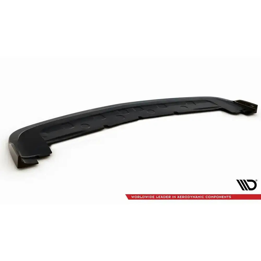 Front splitter til Dodge Challenger SRT Demon Mk3, svart plast med buet form og detaljerte innpregninger.