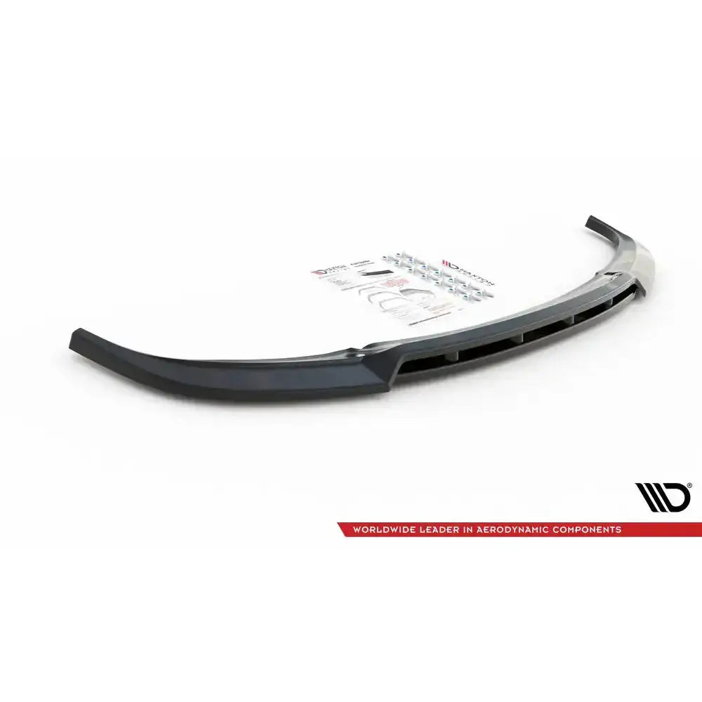 Front splitter til Dodge Durango RT Mk3 14-18, svart plast med monteringsutstyr og instruksjoner.