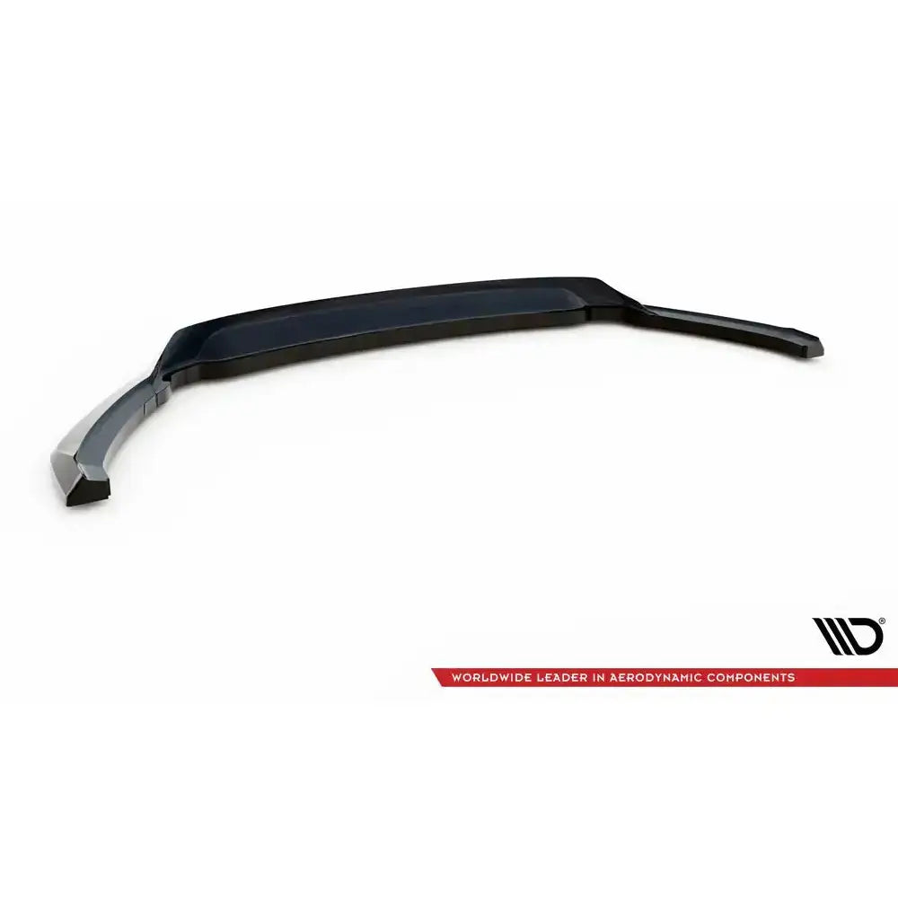 Frontspoiler til Ford Edge Mk2 i sort plast, vist fra skrå vinkel mot hvit bakgrunn.