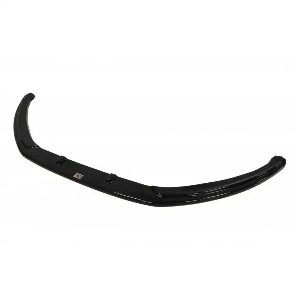 Frontsplitter til Ford Focus 3 facelift, sort blank spoiler sett ovenfra med logo og tre monteringspunkter.