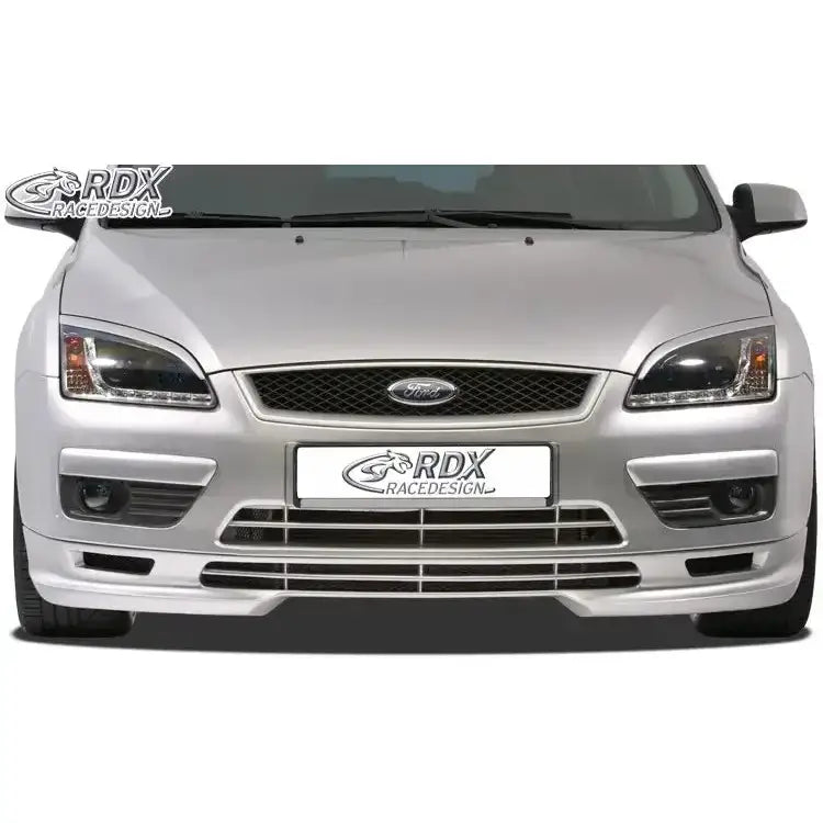 Frontsplitter til Ford Focus II 04-12 med sporty design, sorte detaljer og RDX-logo på skiltet.