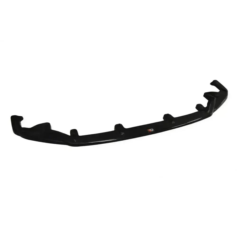 Frontspoiler til Lexus IS Mk3 F-Sport 16-21 i sort blank plast, sett skrått ovenfra mot hvit bakgrunn.