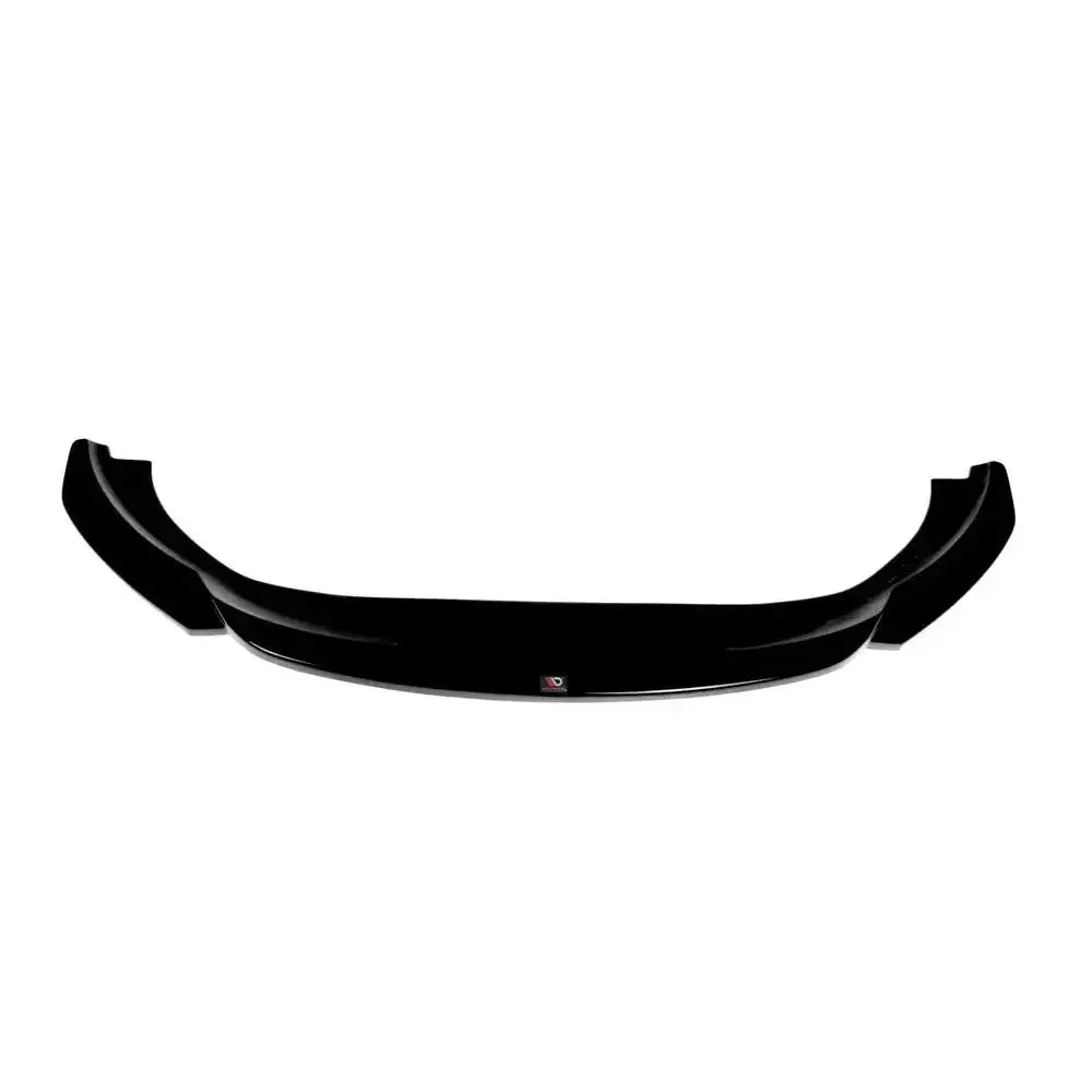 Frontsplitter til Maserati Quattroporte Mk.6 Preface i sort blank finish, vist forfra med buede endestykker.