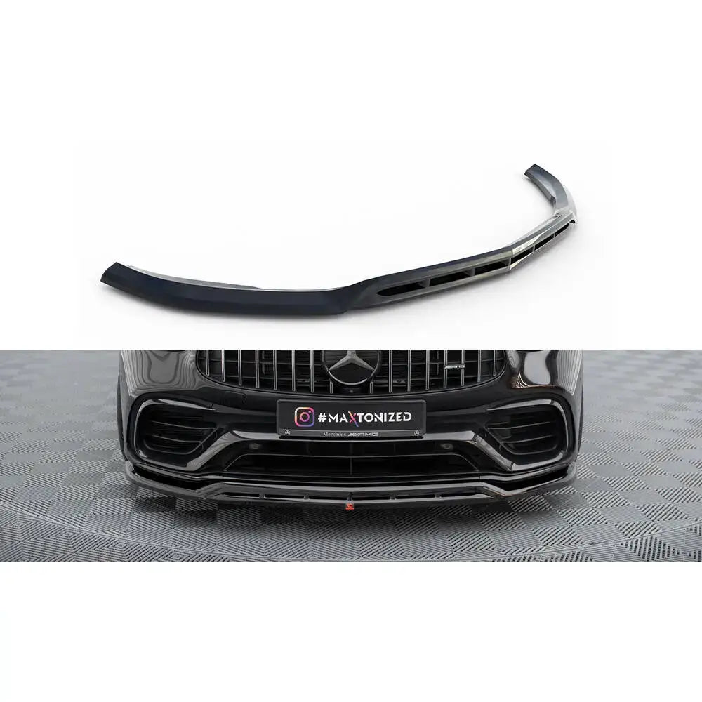 Frontleppe til Mercedes-AMG GLC 63 SUV X253, sort plast med aerodynamisk design, montert på bilfront.