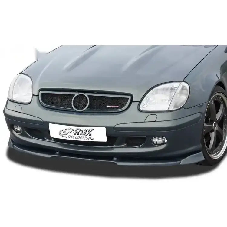 Frontleppe Mercedes SLK R170 med grå lakk, sorte detaljer og RDX Racedesign skilt foran.