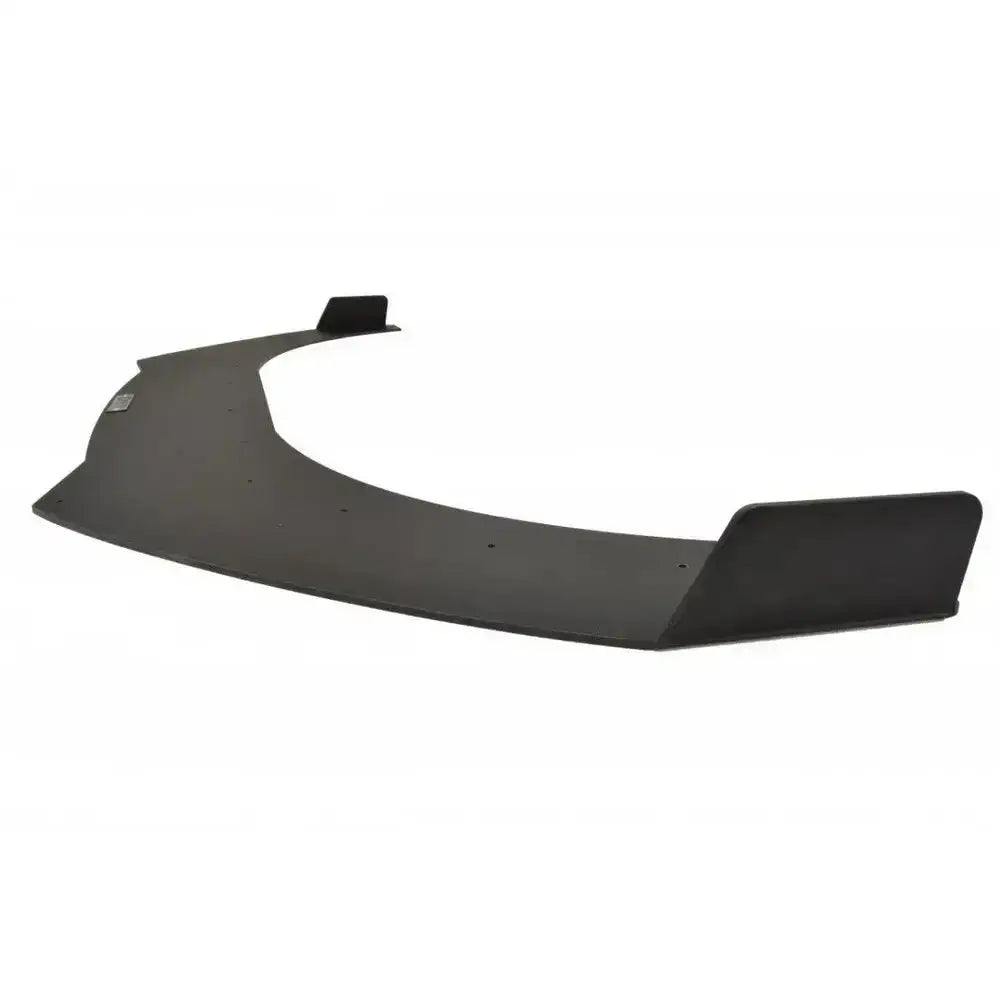 Front lip Racing Audi TT Mk2 RS med vinger, svart plast, lav sidevisning som viser opphøyde endestykker.