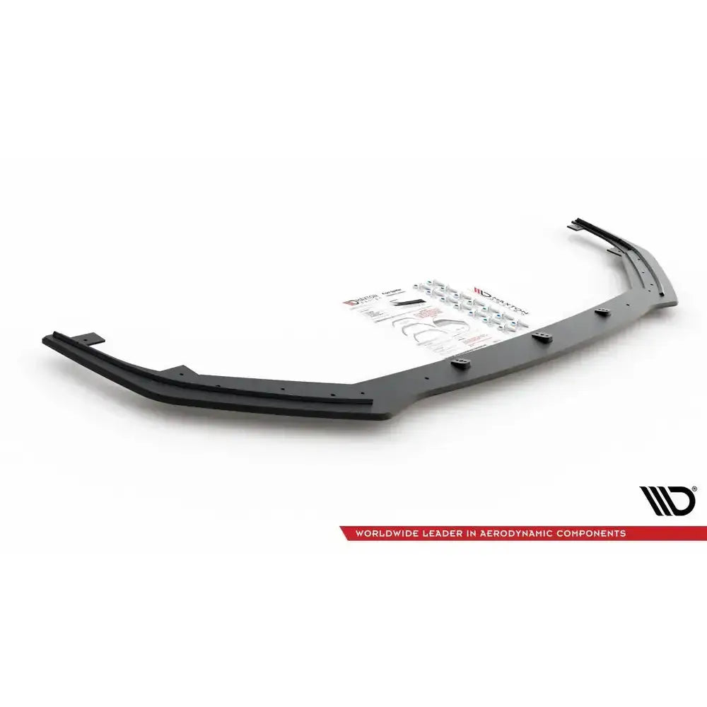 Frontleppe Racing Durability Toyota GR Yaris MK4 med monteringsutstyr og instruksjoner på hvit bakgrunn.
