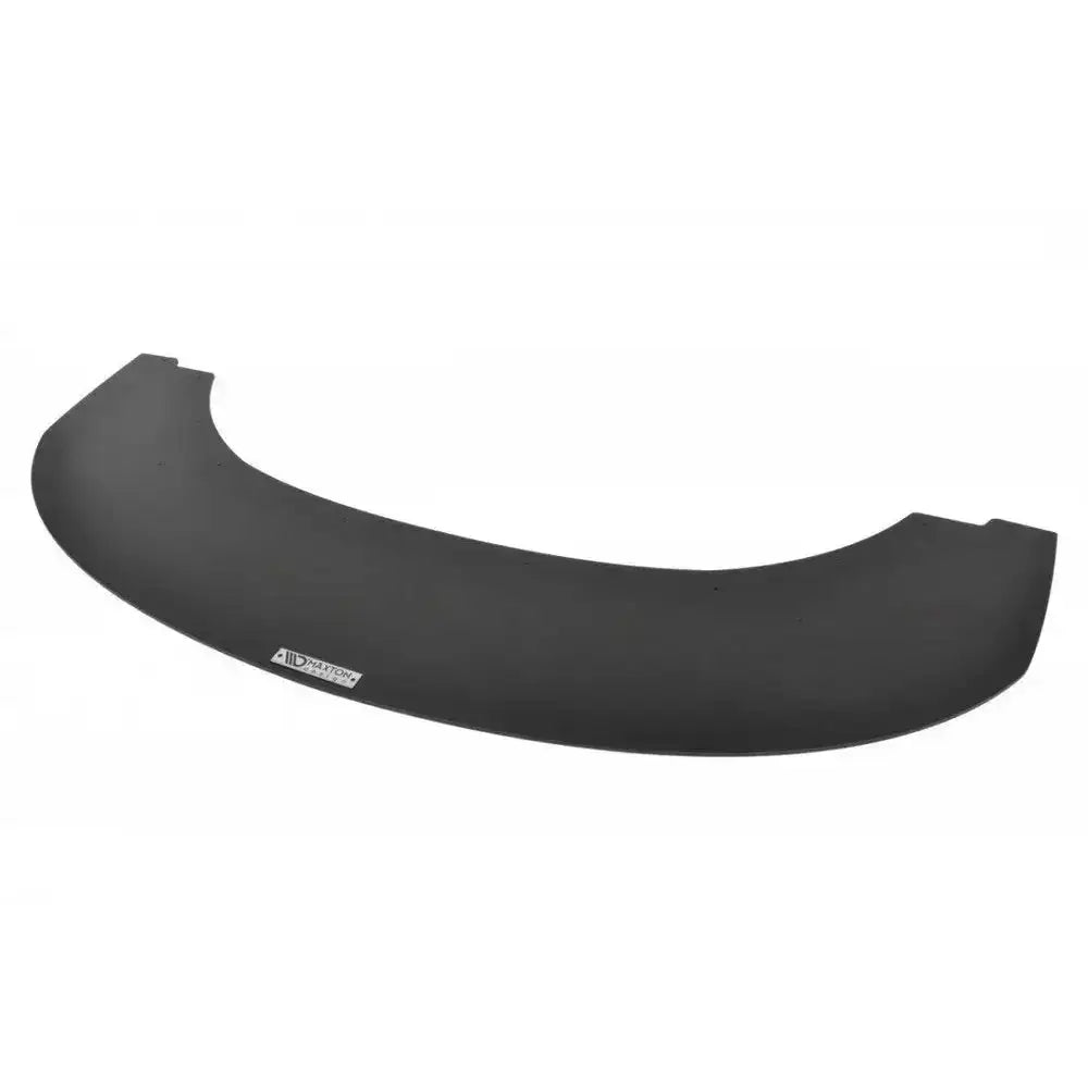 Frontspoiler Racing V.1 til Seat Leon Mk2 sett ovenfra, svart plast med hvit logoetikett på venstre side.