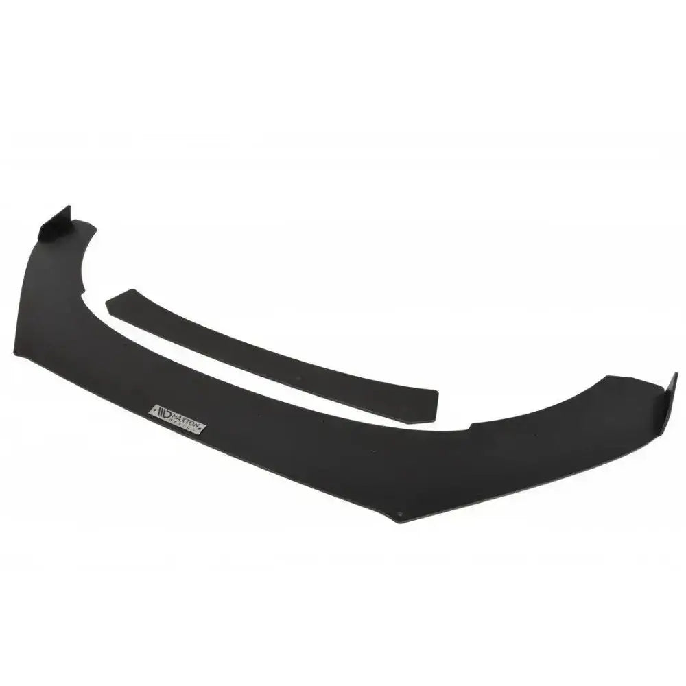 Frontleppe Racing Vw Polo Mk5 Gti Facelift med vinger, svart matt plast sett skrått ovenfra.