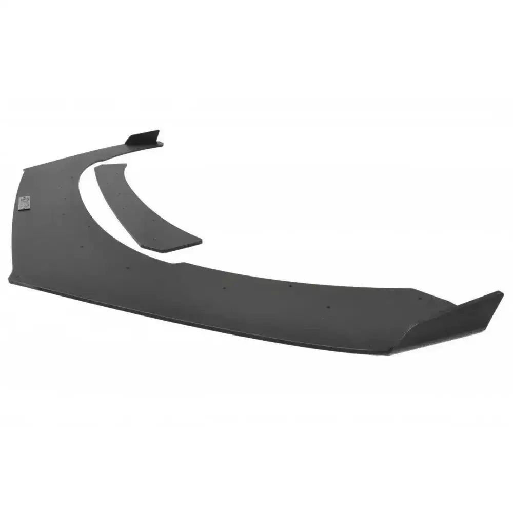 Frontspoiler Racing Vw Polo Mk5 Gti Facelift med vinger, sett skrått mot hvit bakgrunn.
