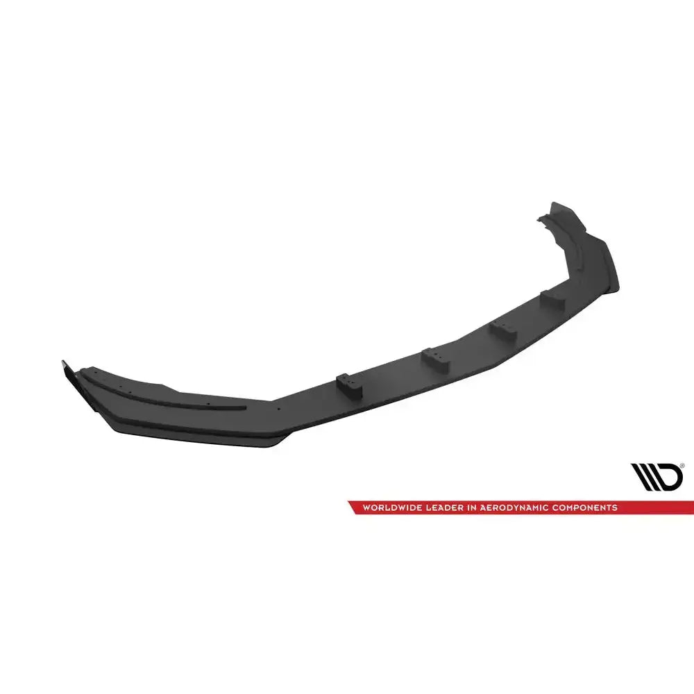 Frontleppe Street Pro med flaps til Mercedes A35 AMG, svart plast med festepunkter og diskret logo.