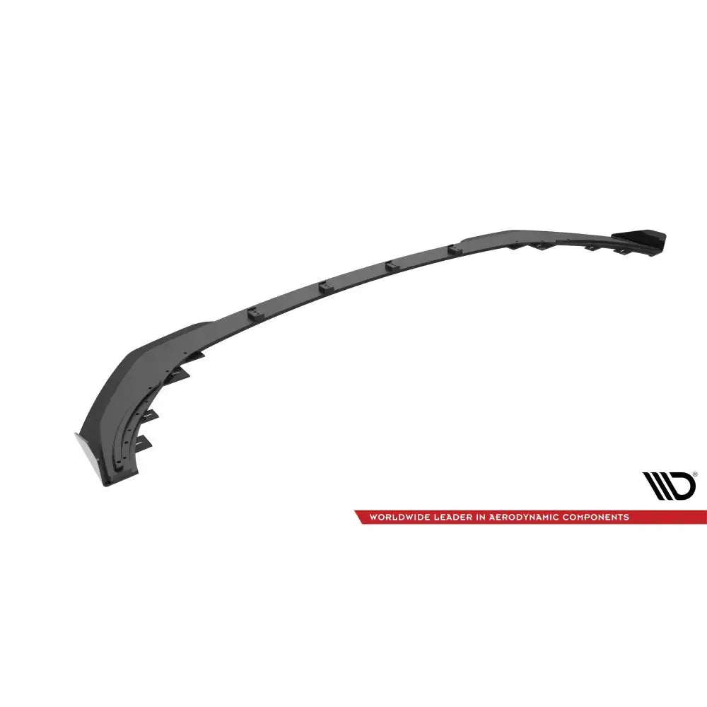 Frontleppe Street Pro med flaps til Mercedes-AMG C43 Coupe C205, sort plast med aerodynamiske detaljer.