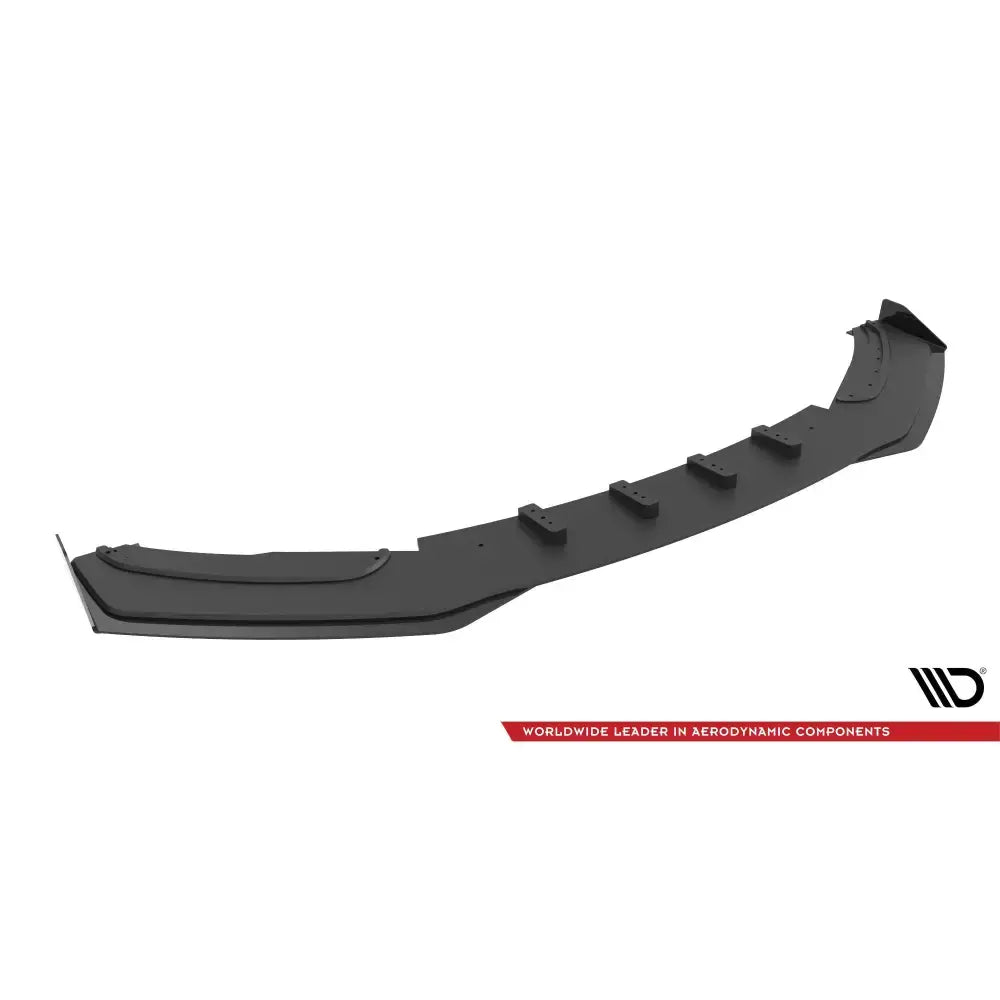 Front splitter Street Pro + Flaps V2 til BMW 4 Gran Coupe F36 sett ovenfra med sidevinger og fester.