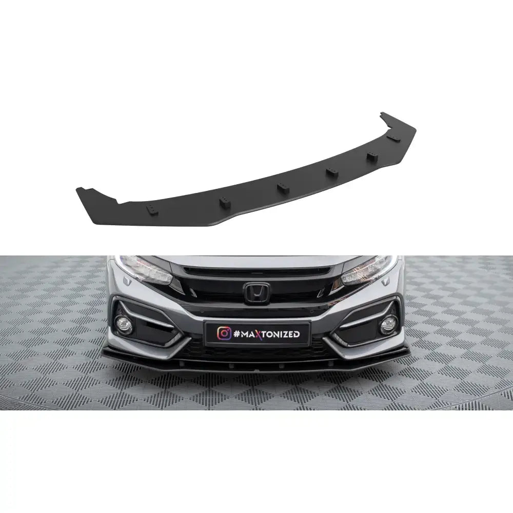 Frontleppe Street Pro Honda Civic Sport Mk 10 i sort plast, montert på bil forfra med sportslig utseende.