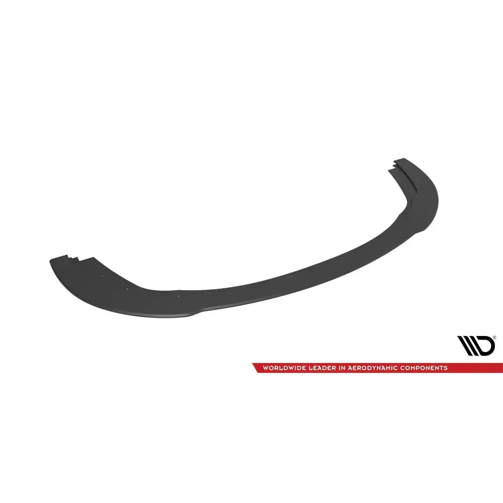 Front splitter til Street Pro Seat Ibiza Cupra Sport Coupe Mk4, sort plast med monteringshull, sett skrått ovenfra.