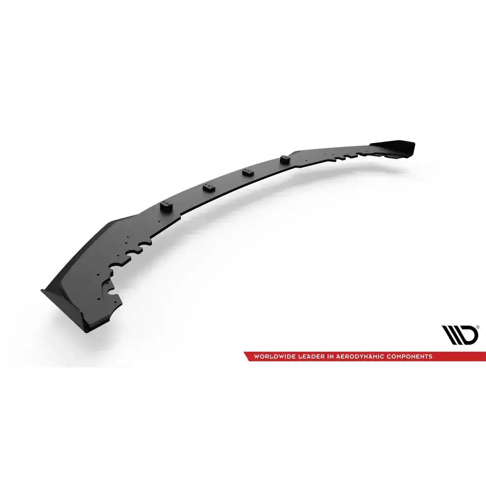 Frontleppe Street Pro V.1 med flaps til BMW M2 Competition F87, sett skrått ovenfra mot hvit bakgrunn.