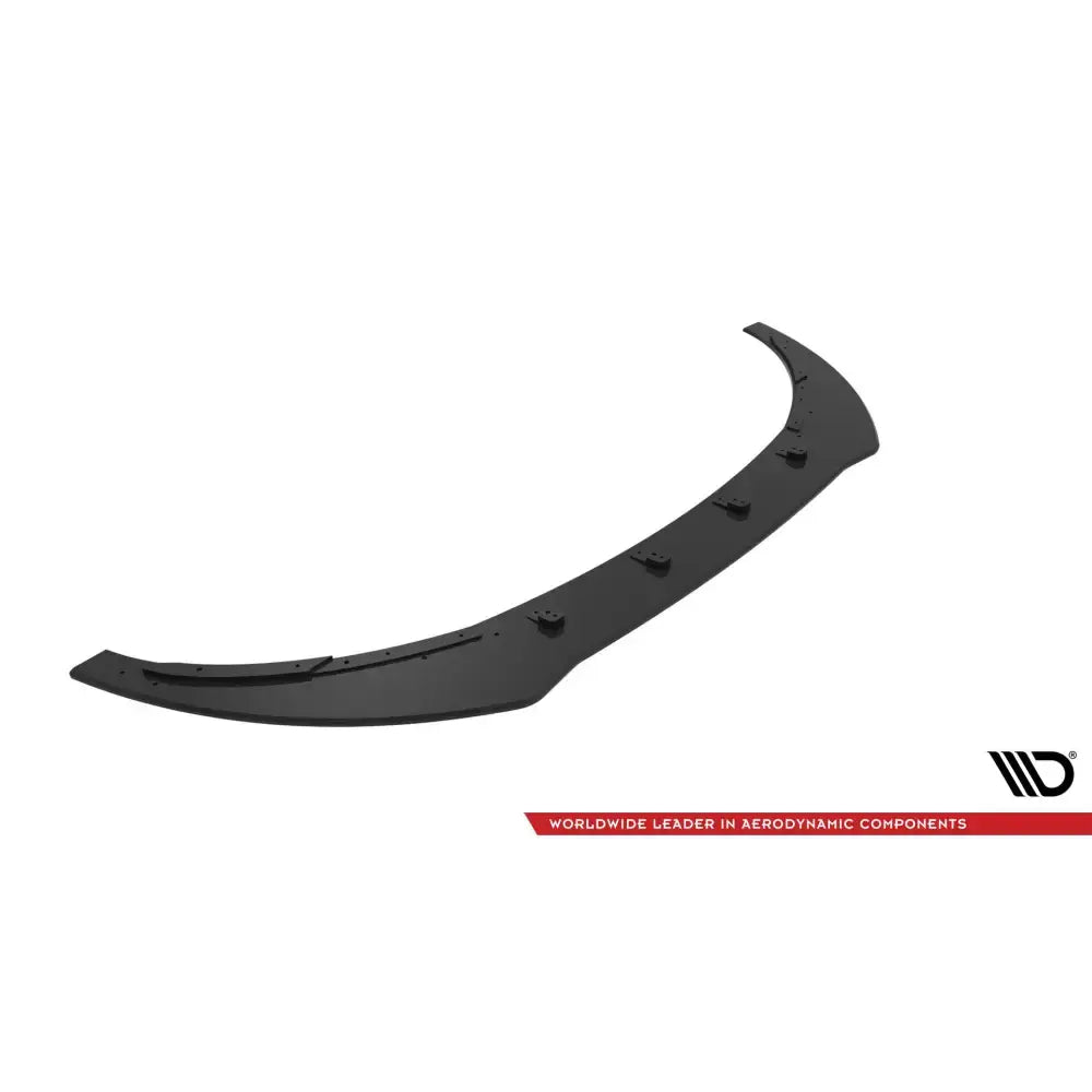 Front splitter Street Pro V1 til Toyota GR86 Mk1, sort plast med buet form og flere festepunkter.