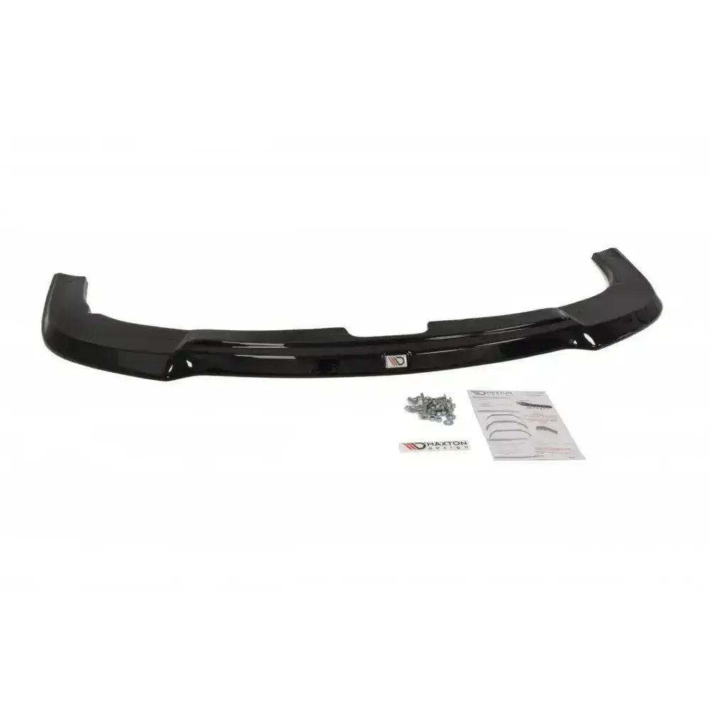 Front lip til Subaru Impreza WRX STI Hawkeye, sort glanset plast med skruer, instruksjon og logo.