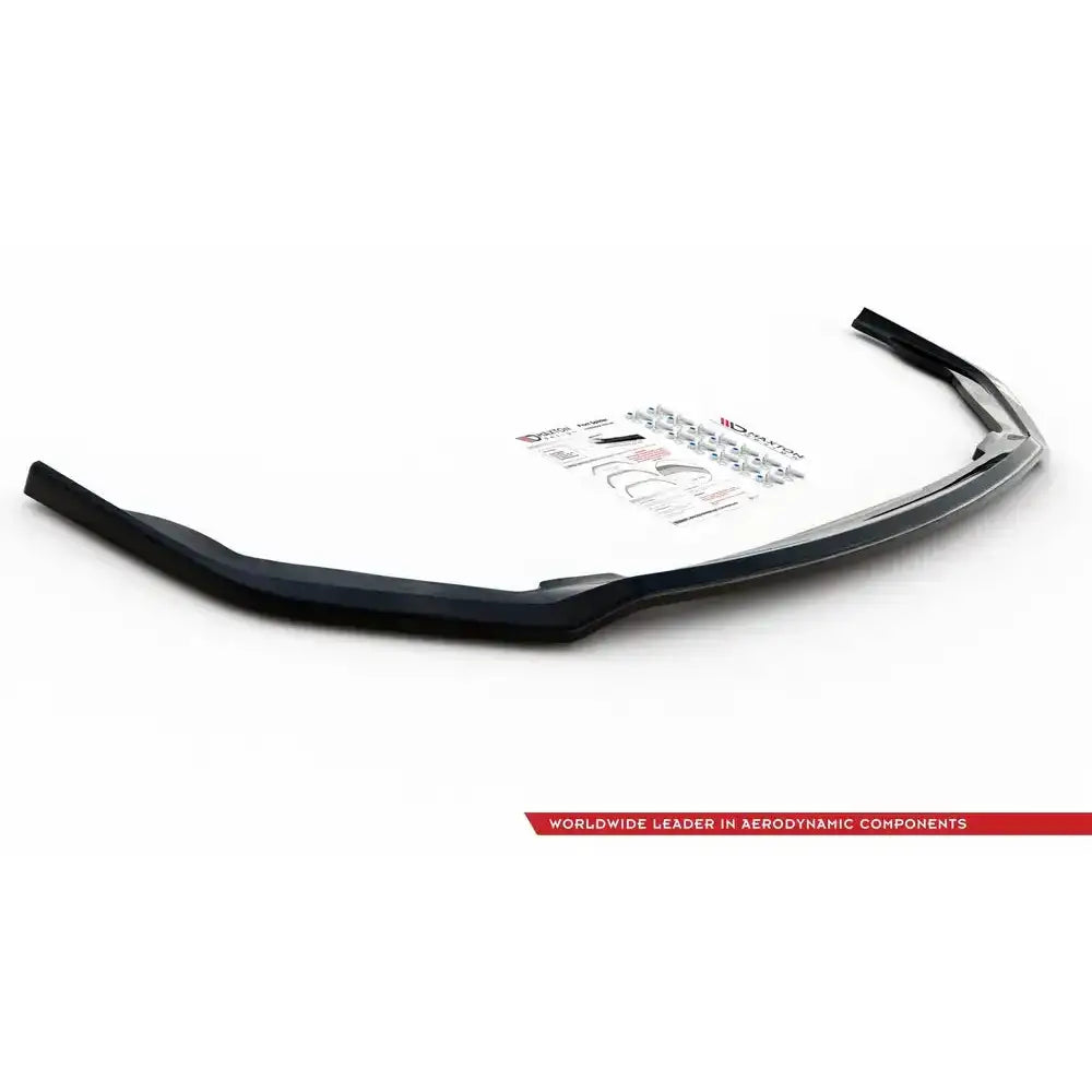 Frontspoiler til Toyota Corolla XII Sedan i sort plast med monteringsutstyr og instruksjonsark.