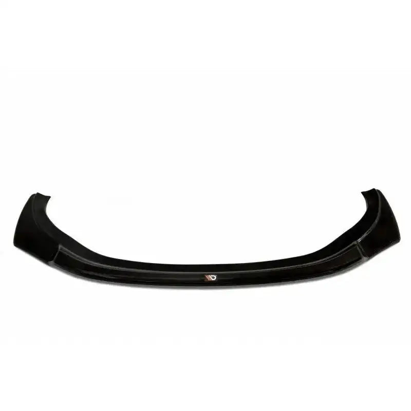 Frontspoiler til Citroen DS5 Facelift V.1 i svart, blank finish med sentrert logo, sett ovenfra.
