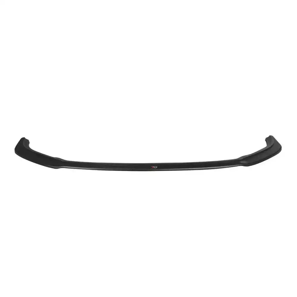 Frontspoiler til Mazda 6 Gj Mk3 12-14 i sort plast sett rett forfra på hvit bakgrunn.