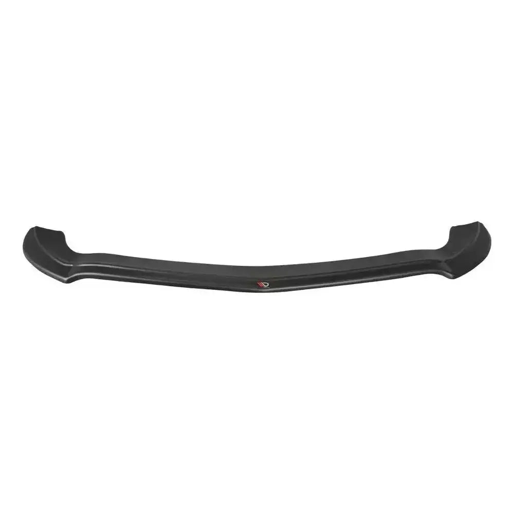 Front splitter til Mercedes E-Klasse A207/C207 V.1, sort plast, rett forfra med diskret logo.