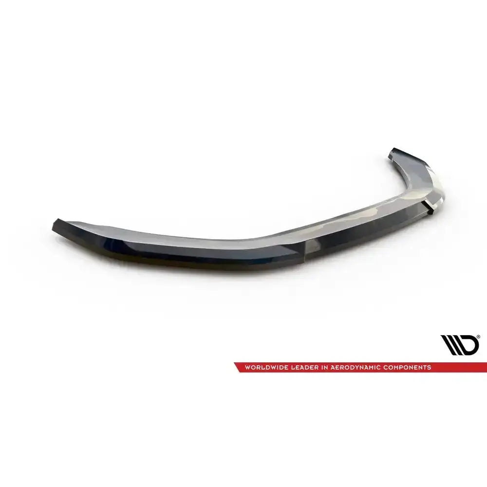 Front splitter til Mini Cooper S John Cooper Works F56 Facelift, svart med glanset finish, skrå vinkel.