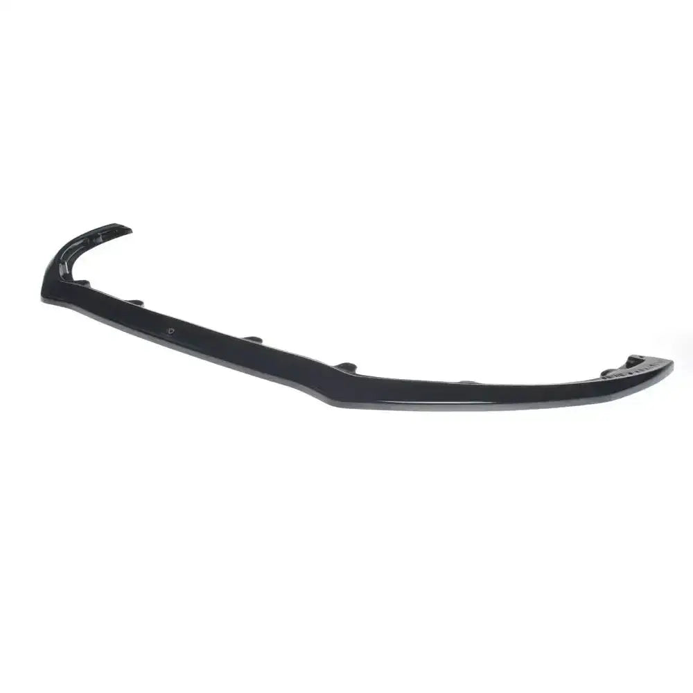 Frontspoiler til Renault Megane IV Rs V.2, svart plast med synlige festeanordninger, skrå vinkel.