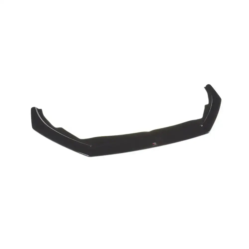 Frontspoiler til Ford Focus ST / St-Line MK4, svart med oppvinklede kanter, sett ovenfra mot hvit bakgrunn.