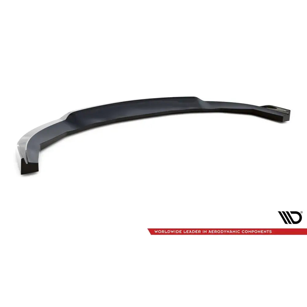 Front splitter til Dodge Charger SRT Mk7 Facelift, svart plast med glatt overflate og skarpe kanter.
