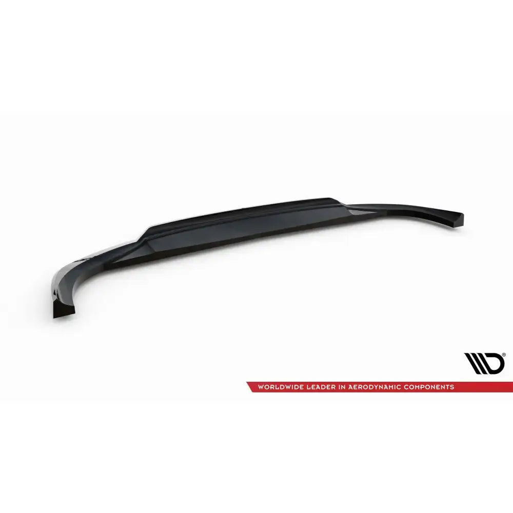 Frontleppe til Volkswagen ID3 Mk1 i sort plast, vist fra skrå vinkel med buet, glatt overflate.
