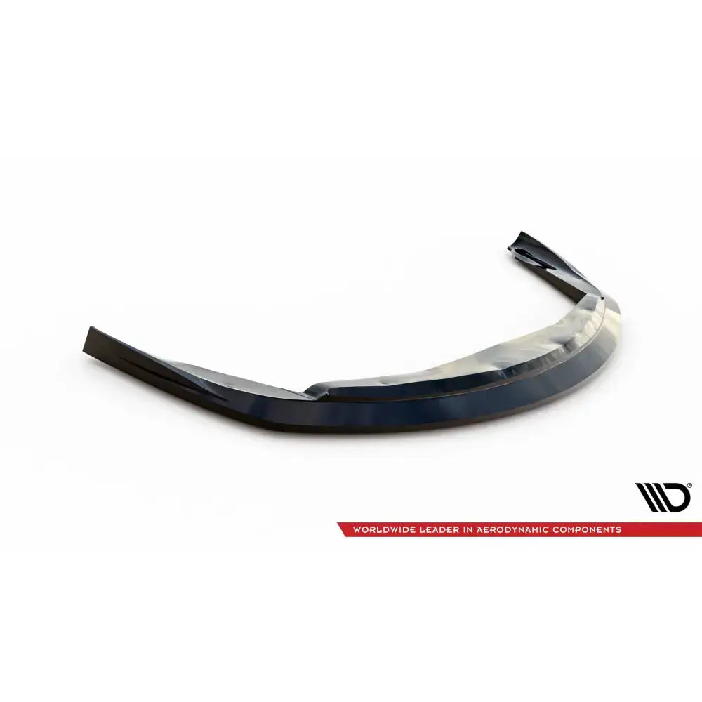 Front splitter til Porsche 911 Carrera 997 Facelift i sort, glanset plast med rød logo på hvit bakgrunn.