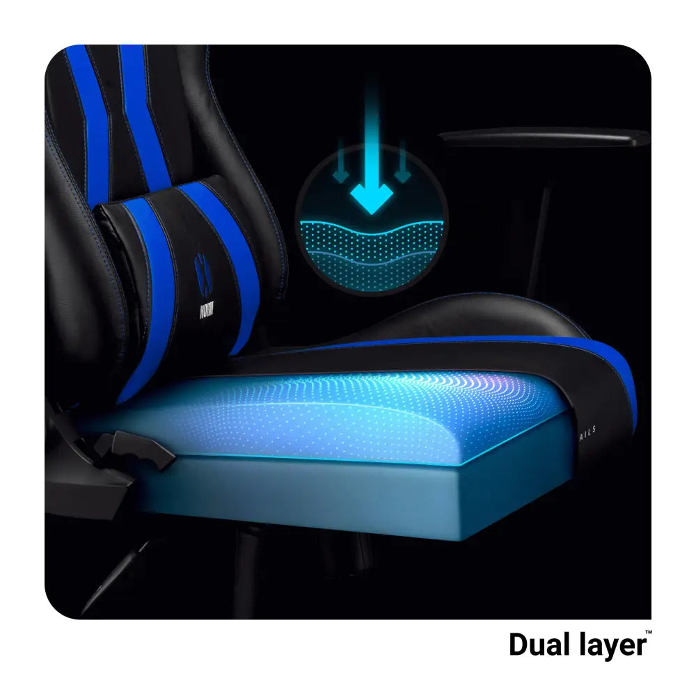 Gaming-stol Diablo X-horn 20 Normal Størrelse: Svart-blå - 15