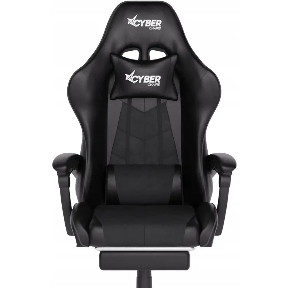 Gamingstol Cyber Chairs X-power Svart – Kontorsstol Med Massasje Og Fotstøtte - 1