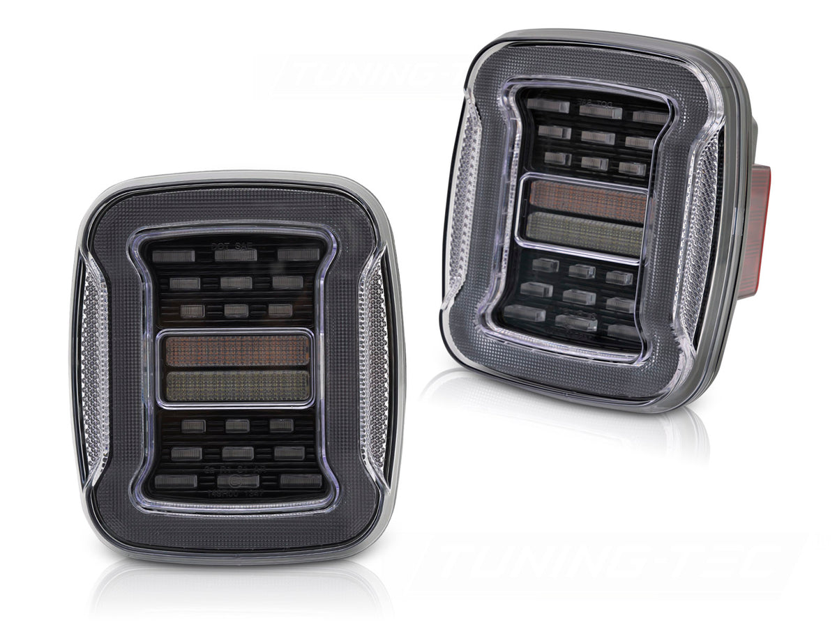 Frontlykter Jeep Wrangler YJ/TJ (1991–2006) Hvit LED - LDCH43