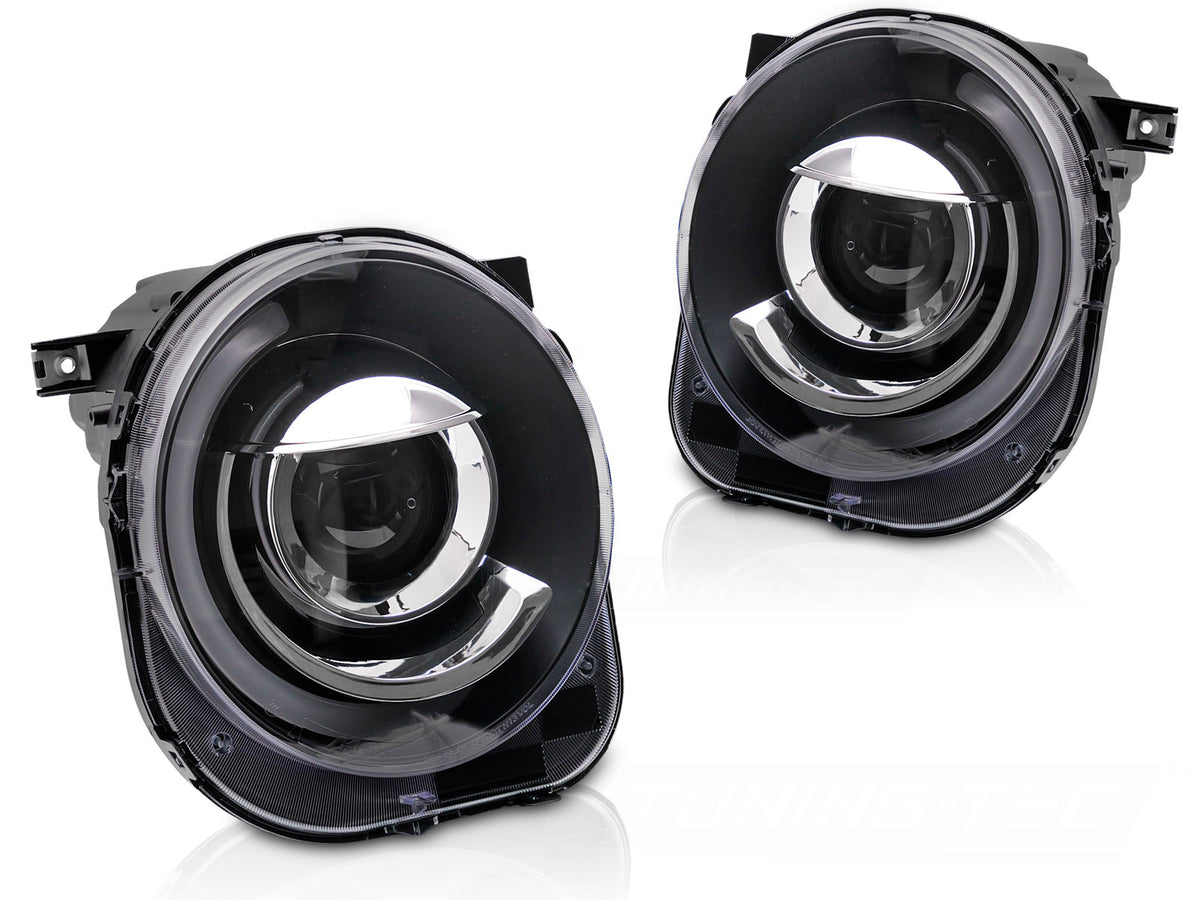 Frontlykter Jeep Renegade (2014–) Tube Light Svart - LPCH53