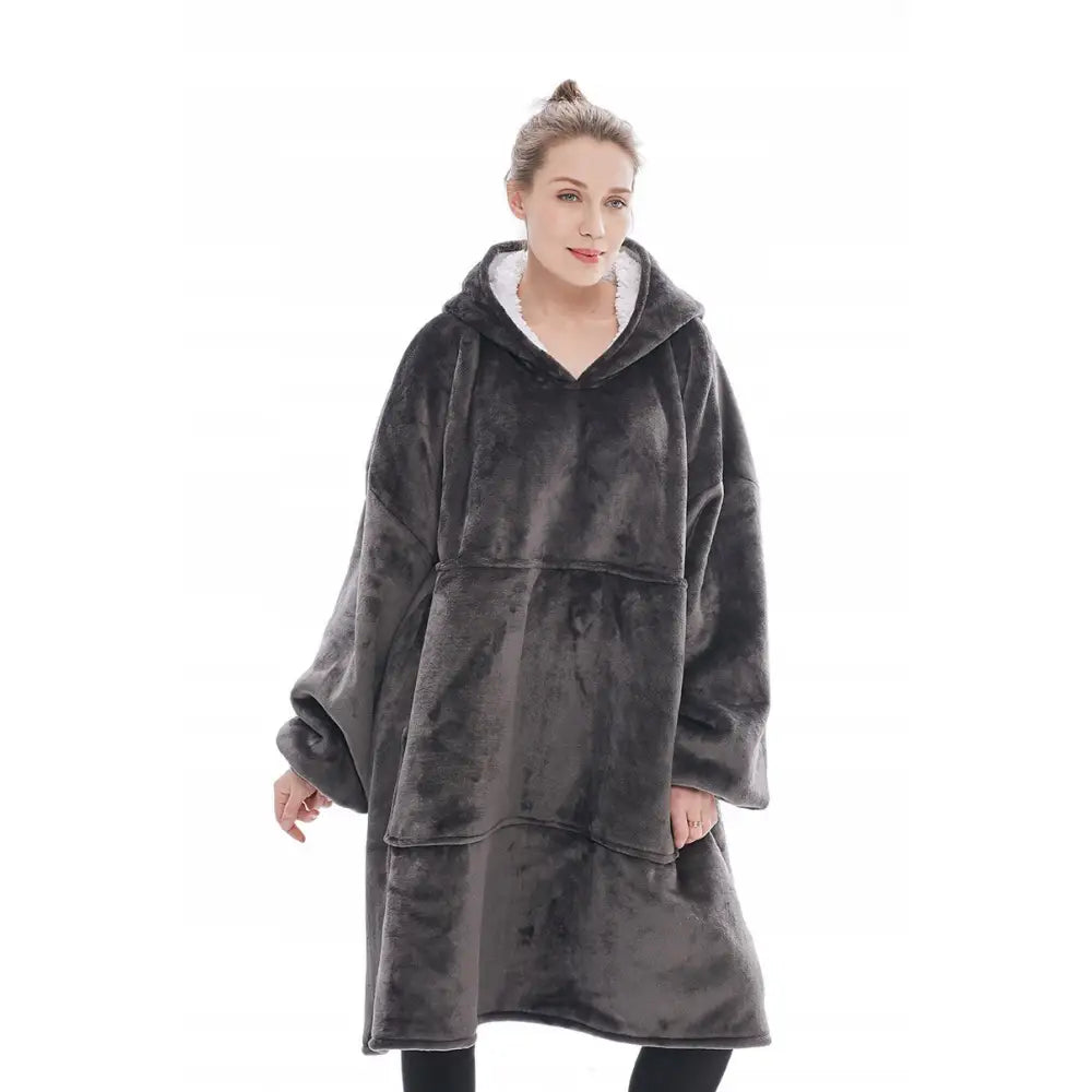 Grå Koc Kocobluza Varm Oversized 2-i-1 Genser - 1