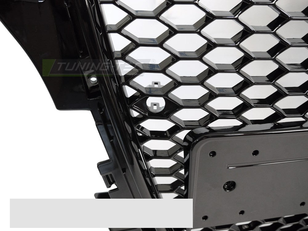 Sport grill GRAU93 til Audi A3 8P facelift med parkeringssensor-utsparing